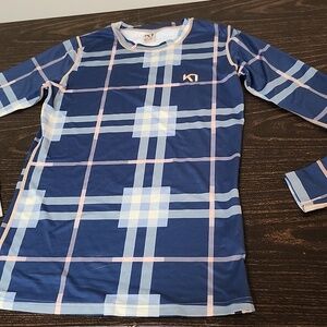 Kari Traa base layer Long Sleeve Top Plaid Medium